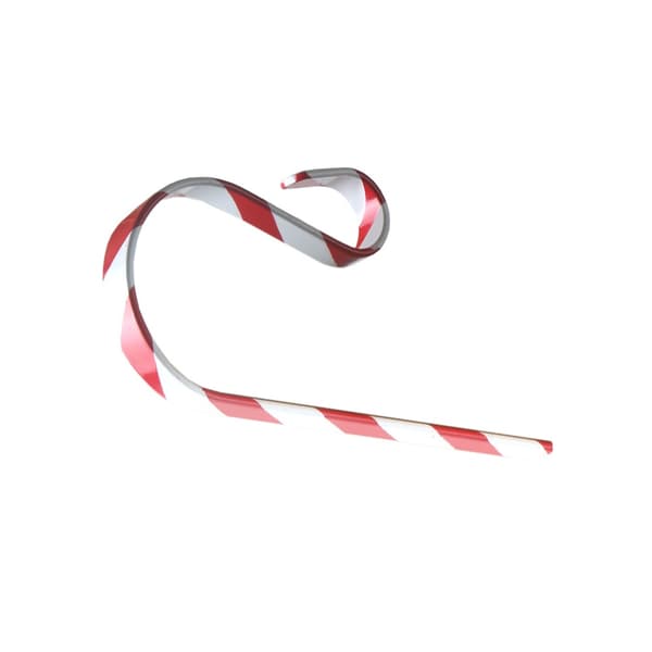 4-pak rustfri stål 12 cm strømpekroge - pejs- og julepyntbøjler White+Red White+Red