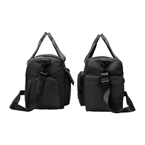Vedenpitävä matkakassi, jossa on kenkä- ja märkävaateosasto Black Black