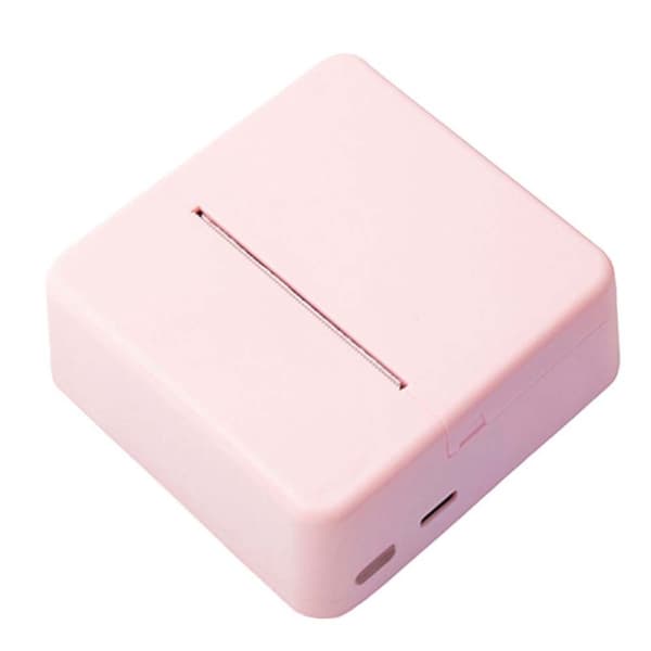 Mini 58mm USB+Bluetooth Termisk Skrivare - Bärbar Kvittoutskrift för Android, iOS & Windows Pink Pink