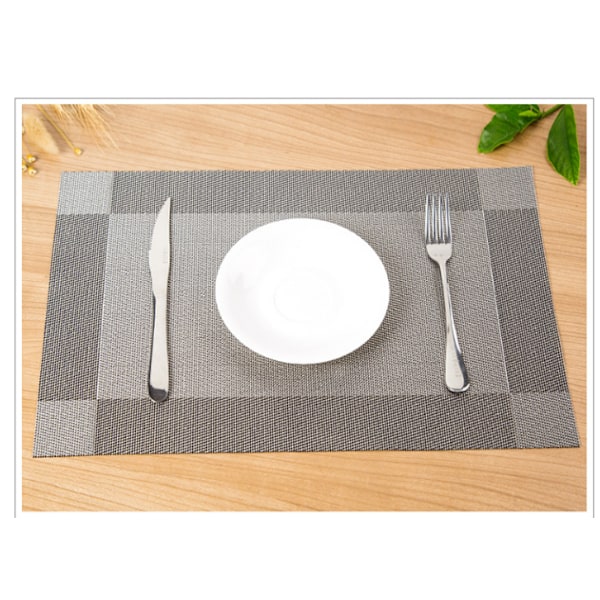 Halkfria och Värmebeständiga Bordsunderlägg - 3 pack Silvergrå