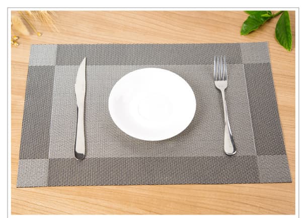 Halkfria och Värmebeständiga Bordsunderlägg - 3 pack SilverGrey SilverGrey