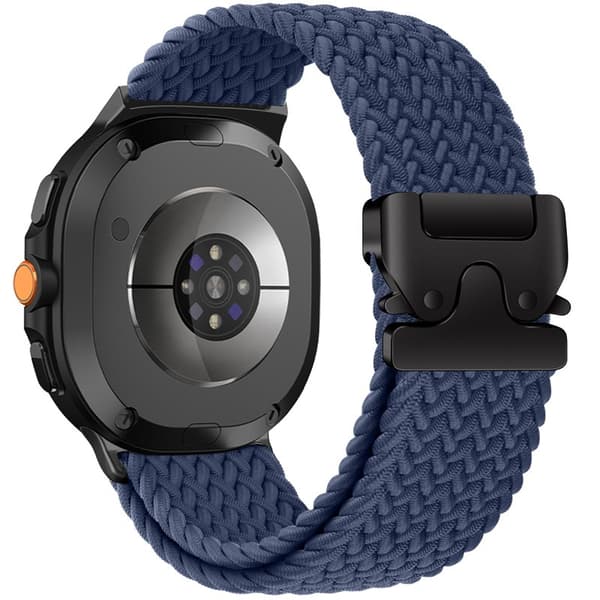 Fallskärmspänne Flätat Elastiskt Nylonarmband kompatibelt med Amazfit T-Rex 2 Blue Blue