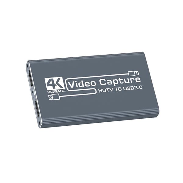 4K 30Hz HDMI Capture Card - USB 3.0 Videooptager til Live Streaming, Gaming og Optagelse