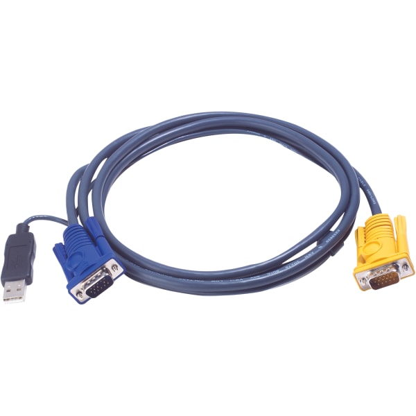 KVM cable, SPHD15 ma to HD15 ma & USB Type A ma, 3m