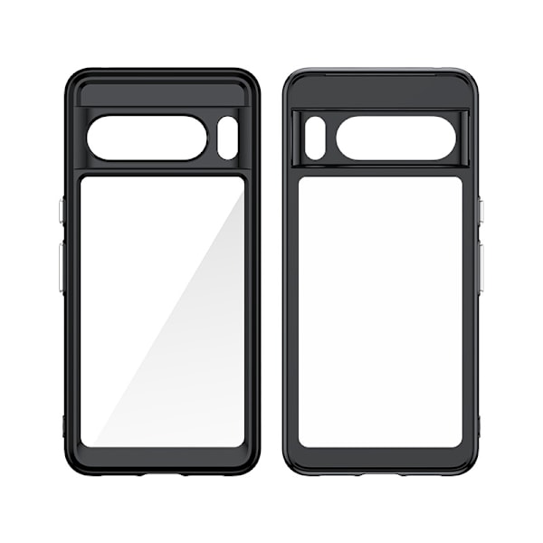 Svart skal till Google Pixel 8A, tunt och skyddande telefonskal
