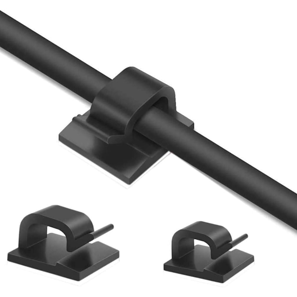 Självhäftande minikabelhållare 50pack Svart 1b7a Fyndiq