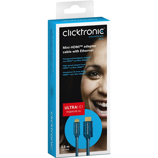 Mini-HDMI™-adapterkabel med ethernet