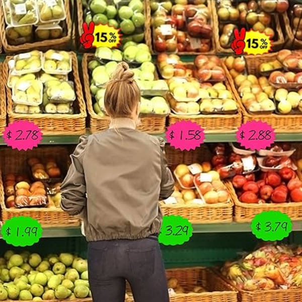 50-pack prislappar, rea skyltar för butik, stormarknad 2