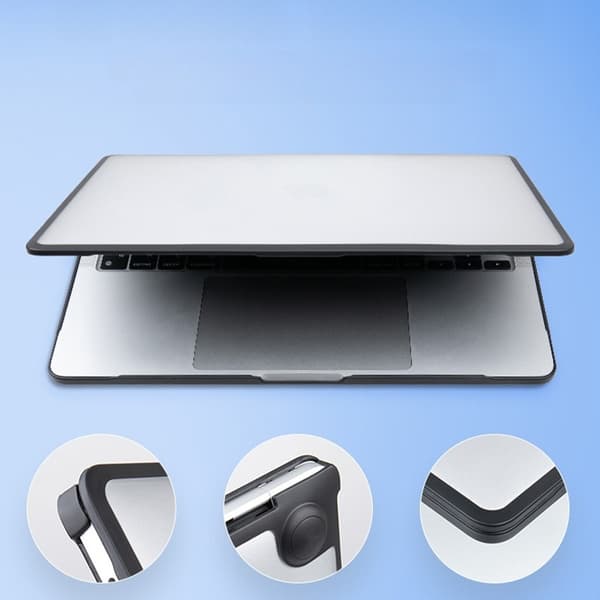 Beskyttelsesetui til MacBook Pro 16" A3186 - Sort og Transparent Design for Optimal Beskyttelse
