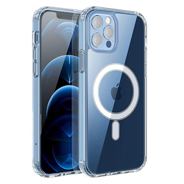 iPhone 11 Pro Max matkapuhelimen suojakuori MagSafe-laturille läpinäkyvä