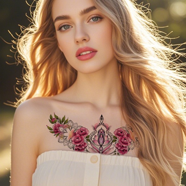 Temporära Tatueringar - Blomsterdesign (10 Ark)