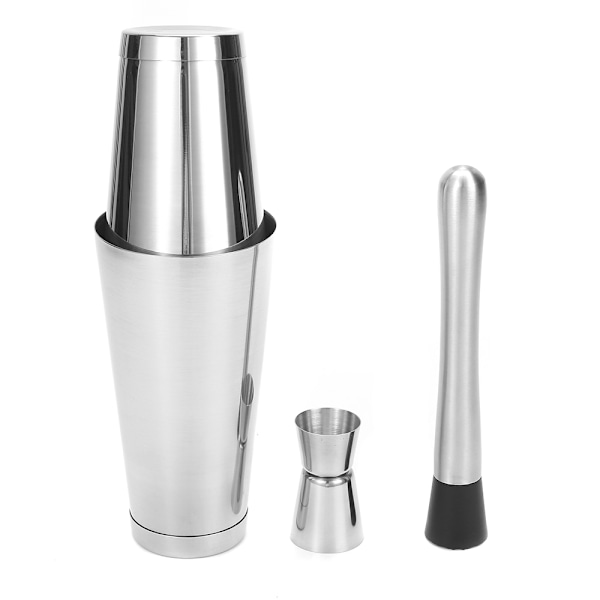 Cocktailshaker-sæt i rustfrit stål, 800+600 ml