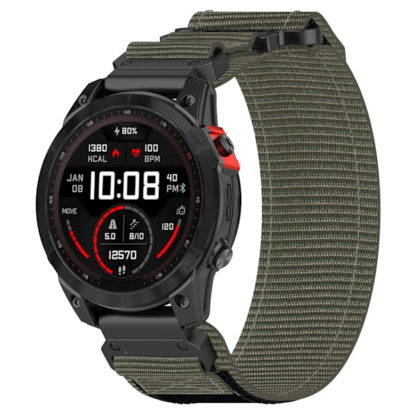 Garmin Nylon klockarmband för Garmin Fenix 8 Grå 26 mm
