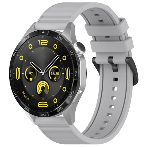 Silikone urrem 22mm til Huawei Watch GT4 Lysegrå