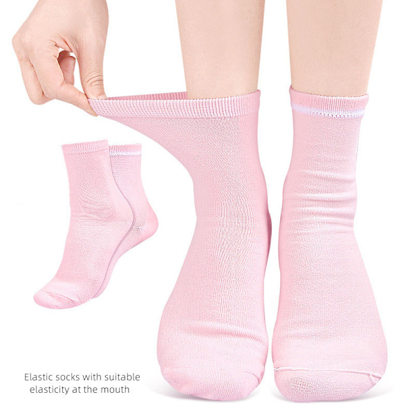 042 Silikonhälgel ankelstrumpor Rosa