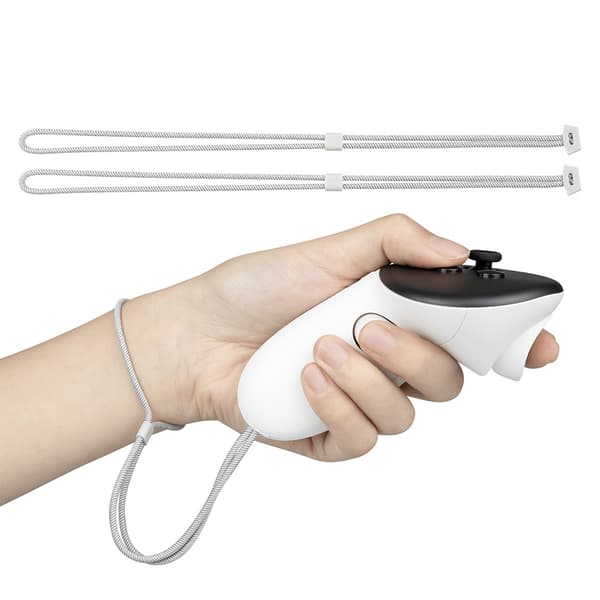 VR-controller håndledsrem x2 — justerbare nylon håndstropper for sikker og komfortabel VR-spiloplevelse White White