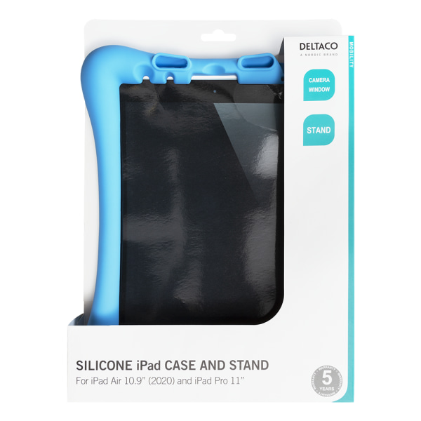 Silicone case, iPad Air 10.9"/Pro 11" 2020/2021, stand, blue