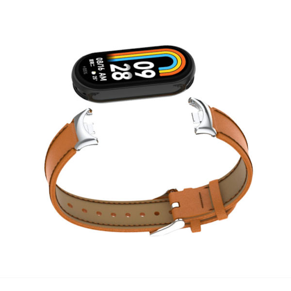Xiaomi Band 9/8 NFC-hihna metalliliittimellä Ruskea