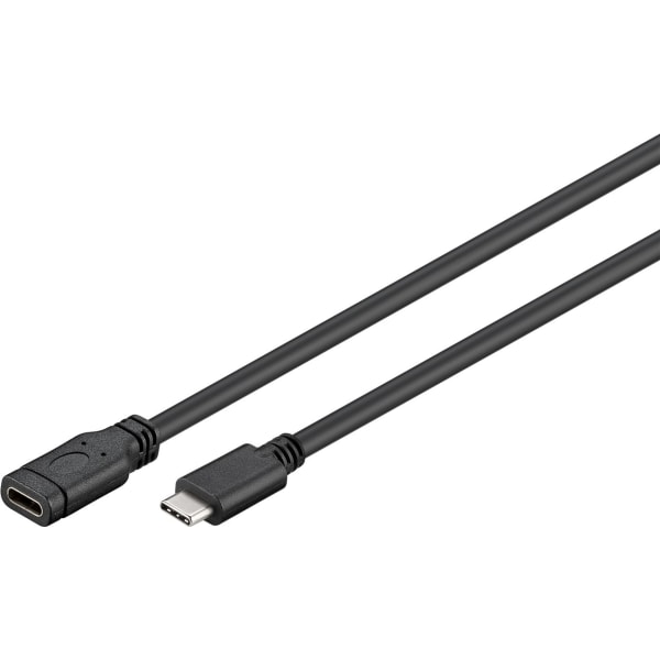 USB-C™-förlängning, USB 3.1 Gen 1, 1 m, svart