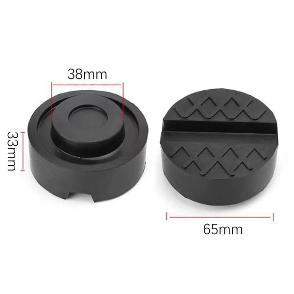 Car Jack Domkraft gummipad för Tesla bilar 2-pack Black Black
