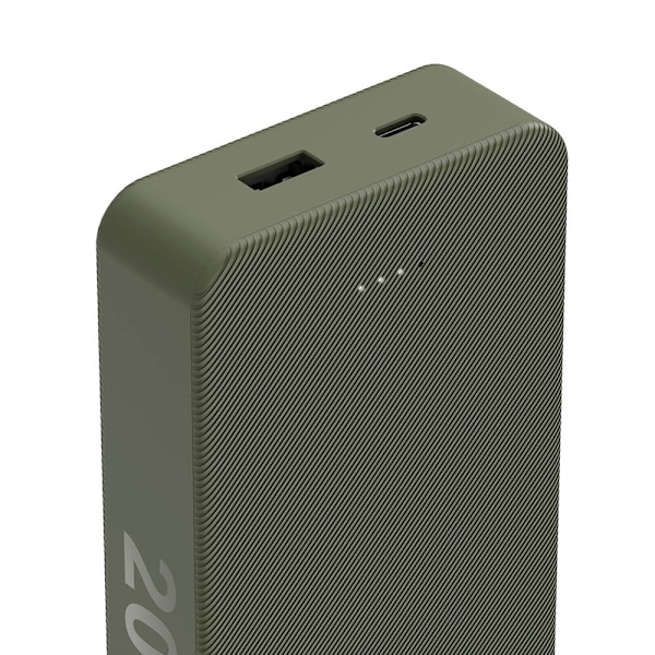 Powerbank Colour 20 20000mAh USB-C+USB-A Grön