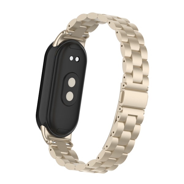 Tyylikäs ruostumattomasta teräksestä valmistettu ranneke Xiaomi Mi Band 9:lle Kulta