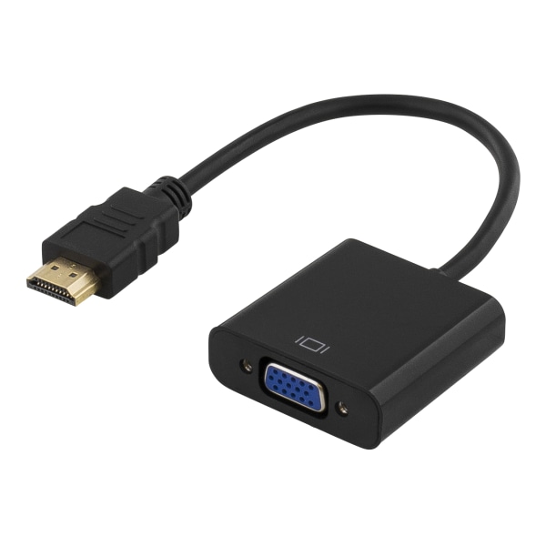 deltaco HDMI to VGA + audio adapter, 19-pin ma - 15-pin fe and 3