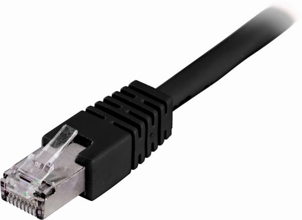 F/UTP Cat6 patch cable, LSZH, 3m, black