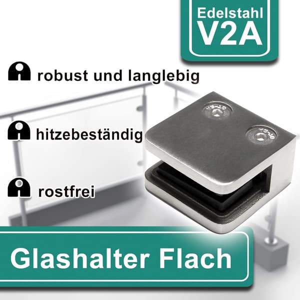 Ny Fish Mouth Clip 304 Rektangulär Platt Botten 2-pack - Perfekt för Glasfixering och Hyllstöd