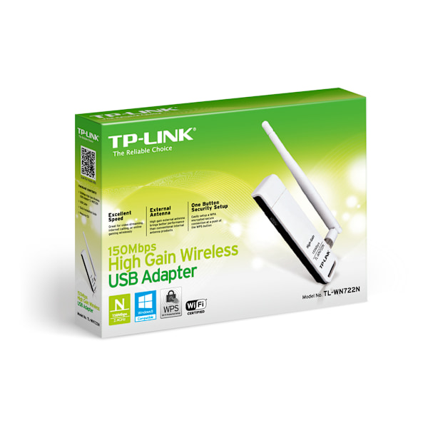 tplink USB adapter, 150Mbps, 802.11n, external antenna