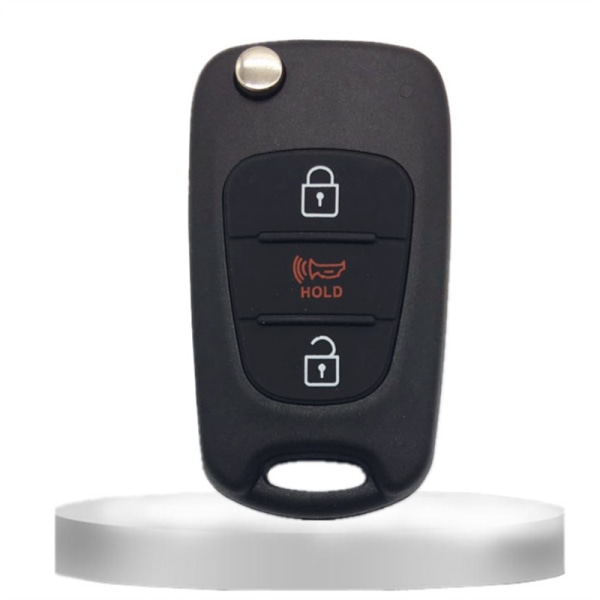 Bilnyckelskal till Hyundai Kia med 3 knappar svart