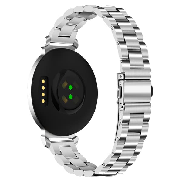 Rustfrit stål tre-perle urrem kompatibel med Garmin Lily 2 - 14mm Silver Silver