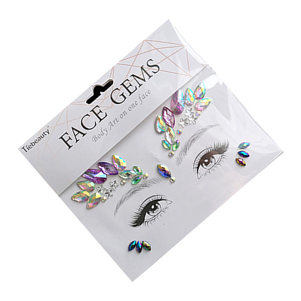 Face Jewels Makeup Stickers Flerfärgad