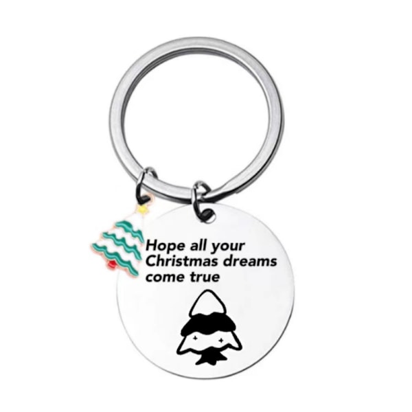 Christmas Tree Bell Keychain - Festlig julegave model 1