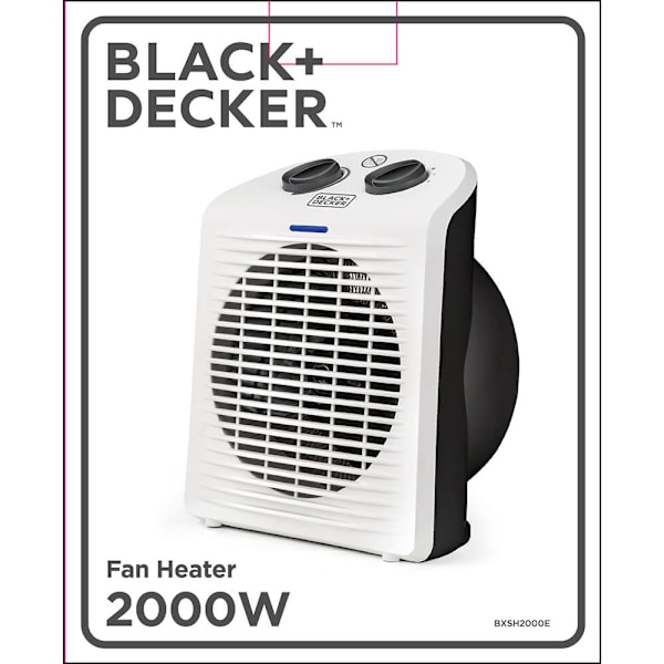 Värmefläkt 2000W IP21 Vit