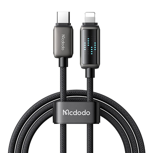 Mcdodo CA-2630 USB-C till Lightning-kabel, 36W, LED-skärm, 1,2m