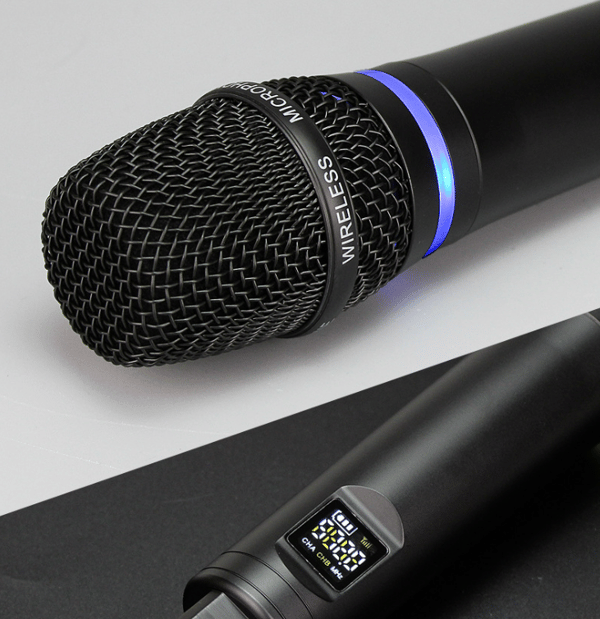 2 pakkaus langaton mikrofoni Bluetooth Reverb Android-porttikaapelilla Black Black