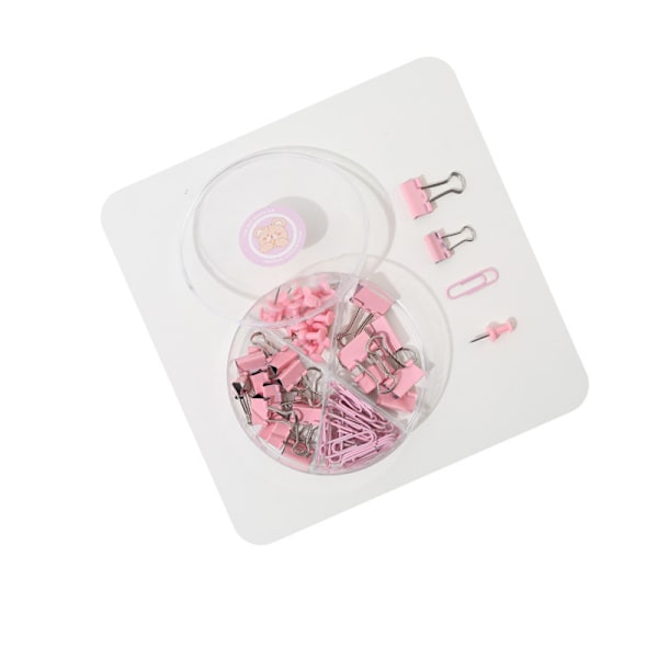 Fyra-facks bindeklämmesats Rosa