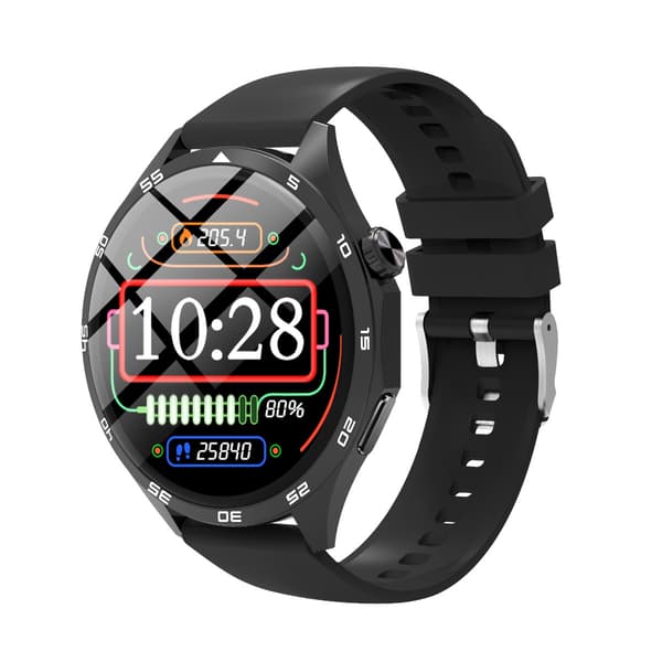 Multifunktionelt Smartwatch med Bluetooth-opkald, pulsmåler og tilpasselig urskive Black Black