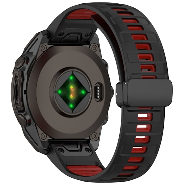 Urrem til Garmin Smartwatch Sort+rød 26 mm