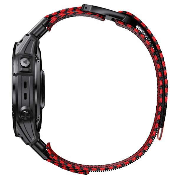 Quick Release 26mm Vævet Nylonrem til Garmin-ure Rød