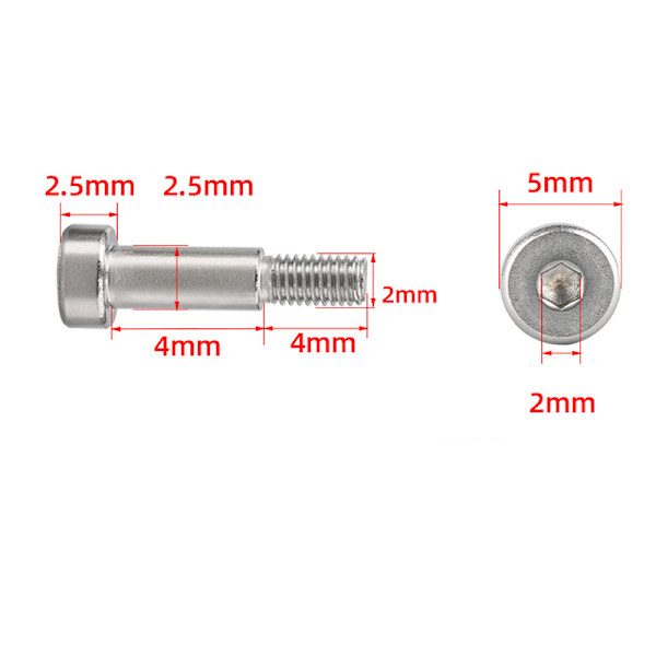 Sekskantskruer 2,5*M2*4