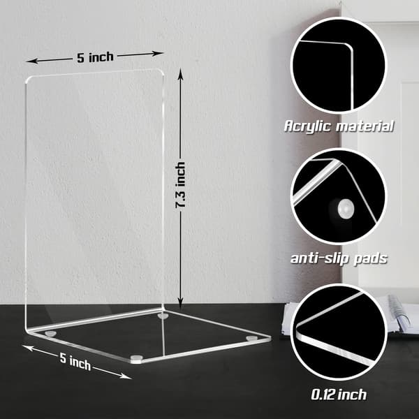 Bogstøtte Akryl 4-pak Transparent Transparent