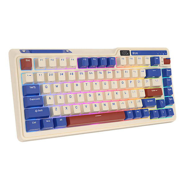 Trådlöst mekaniskt tangentbord Royal Kludge KZZI K75 pro RGB, Moment Switch (retroblå)