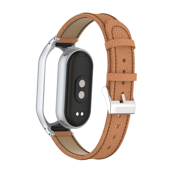 Läderrem för Xiaomi Mi Band 9 Standard/NFC, Brun