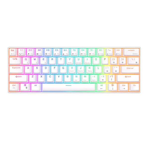Mekanisk tastatur Royal Kludge RK61 RGB, rød switch (hvid)
