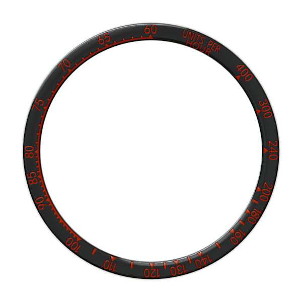 Svart och röd ramring för Fenix 8 (43mm) - Färgstark utgåva