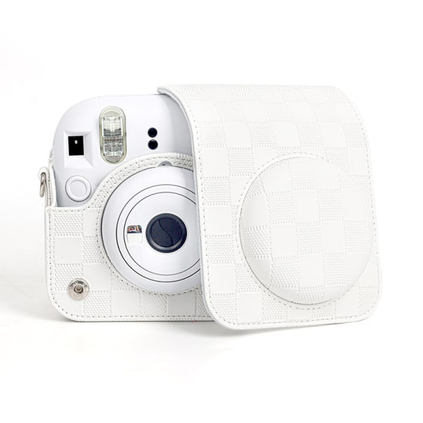 Polaroid mini12 plaid retro kamerataske Hvid