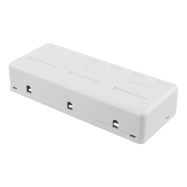 Surface mount box for Keystone, 6 ports, white
