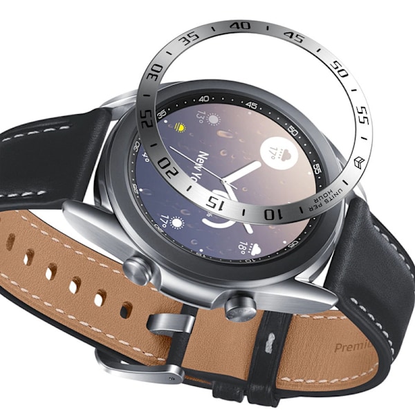 Stilfuld Sølv Bezel Ring til 41mm Galaxy Watch 3